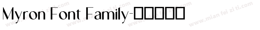 Myron Font Family字体转换